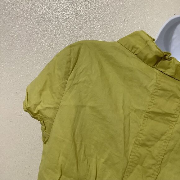 Vintage Y2K Green Fairycore Cottagecore Fairy Ruffle Cotton Button Up Top Sz 10 - Picture 8 of 12